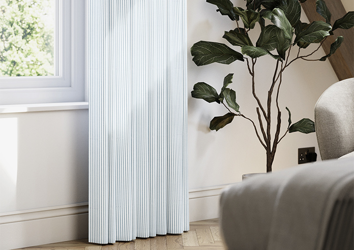 Nautical Stripes, Blue Sails - Made to Measure Curtains - Image 5